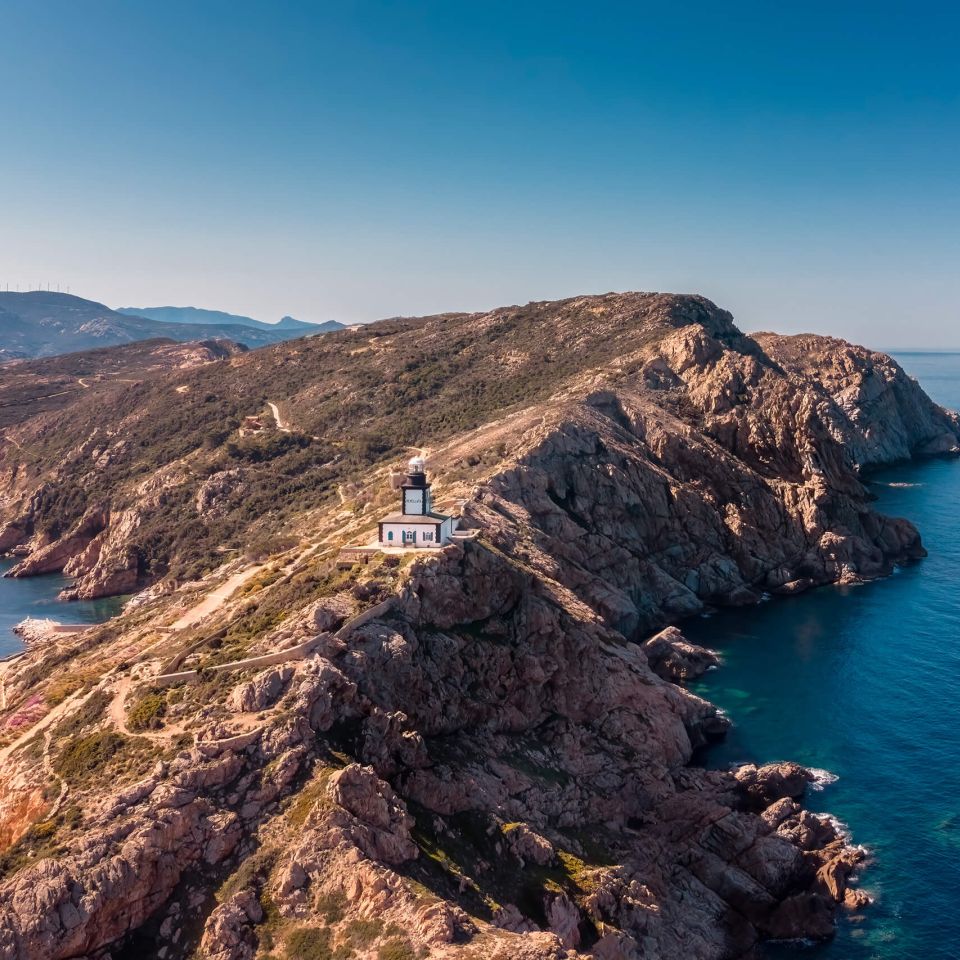 Vue aérienne de la revellata à Calvi